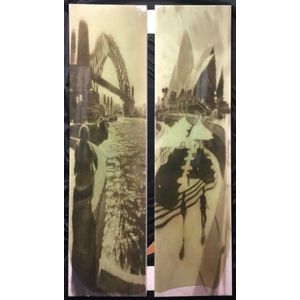 Giles Alexander, (b.1975), Icon, Diptych, oil & resin on…