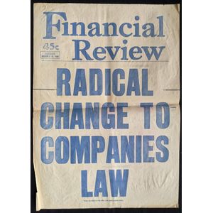 Newspaper stand poster. Tuesday 21 December 1982. Radical…