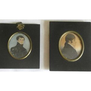 Two 19th century portrait miniatures of gentleman one…