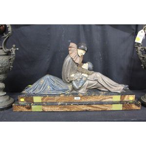 A French spelter Chiparus Statue titled 'The Eternal Story'. 40…