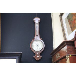 A mahogany cased barometer maker Abraham & Co Liverpool. 90 cm.