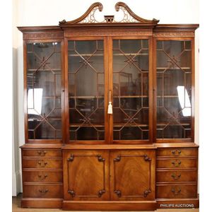 A George III style mahogany library book case, made by Shard&hellip;