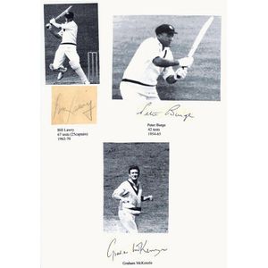 Cricket Autographs: Signed postcard, pictures (7), card &…