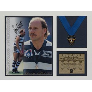 Geelong 'Gary Ablett Sr - Coleman Medalist' display comprising…