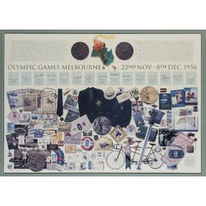 1956 Melbourne Olympics: 'Great Moments' poster with signatures…