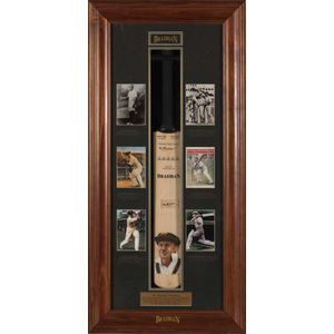Don Bradman Attractive Bradman display comprising full size…
