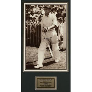 Don Bradman Signed Picture: Walking Out To Bat - Sporting - Cricket ...