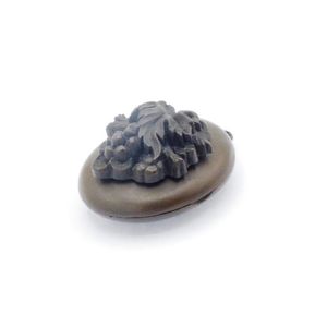 Victorian Vulcanite grape & vine locket size 38 x 32 mm.&hellip;
