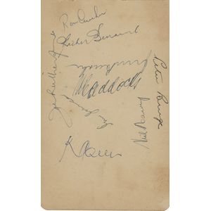 1949-56 Autograph Book, with 40 cricket signatures, includes…