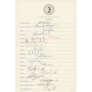 1993-94 South African team sheets (5) - 1993 v West Indies,…