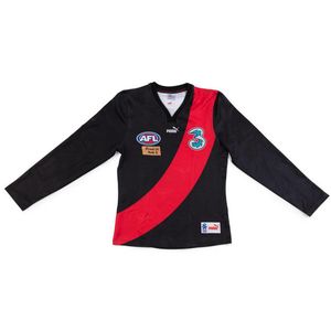 Essendon: 2007 match-worn long sleeves jumper with 'AFL' & '3'…