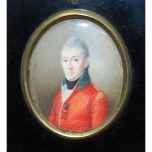 Georgian Gentleman in Red Coat Miniature Portrait - Miniatures ...