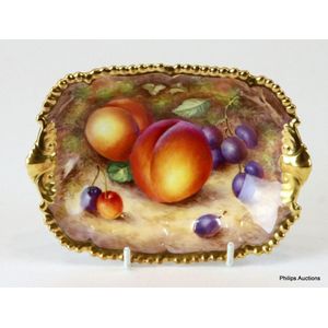 A Royal Worcester painted sweet meat dish by John Freeman,&hellip;