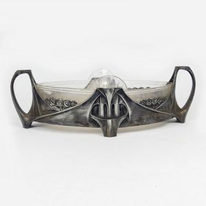 A WMF Art Nouveau silver plate and glass centrepiece bowl, the…