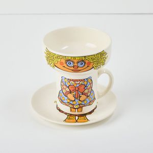 A Crown Lynn 'Sally Anne' set, comprising a mug, bowl, and&hellip;