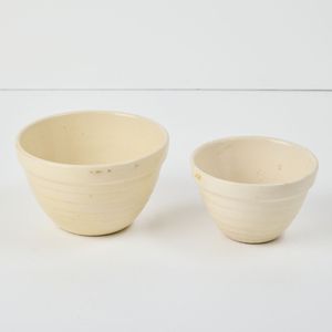 Two Crown Lynn beehive bowls, each tiki stamped to base. Larger,&hellip;