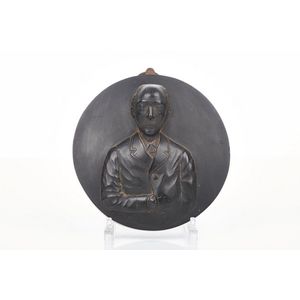 John Baird (1834-1894), kerosene Shale relief portrait of a…