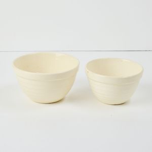 Two Crown Lynn beehive bowls, each stamped to base. Larger,&hellip;