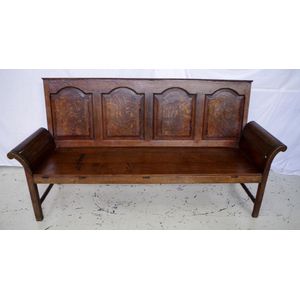 Antique 18th Century George III Oak Settle Hall Bench For Sale at 1stDibs