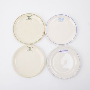 Four Vitrified Crown Lynn side small plates, all stamped to&hellip;