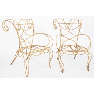 Andre Dubreuil (French, b. 1951), pair of ram chairs, designed…