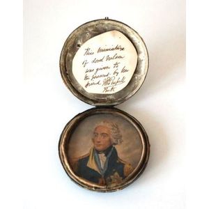 A portrait miniature, Lord Nelson, to commemorate his victory…
