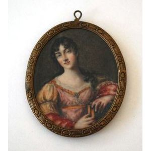 An 18th century portrait miniature, the Countess of Jersey,…