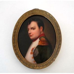 A portrait miniature, Napoleon, signed Kuhr, painted on…