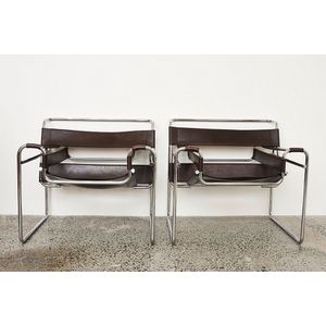 Marcel Breuer (Hungarian, 1902-1981), pair of Wassily armchairs,&hellip;