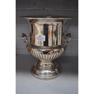 Silver plated wine cooler, the estate of Cynthia McCall-power…