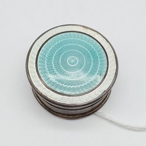 English silver and enameled pill box sterling silver pill box,…