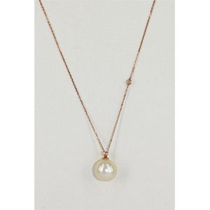Rose Gold Chain South Sea Pearl Necklace with Diamonds - Necklace/Chain ...