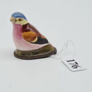 18th century enamelled bonbonniere, rare Bilston enamelled, of…