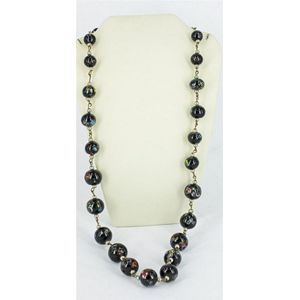 Vintage Murano millefiori glass beads. 1950s. 13 x 8 mm ovals