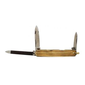 14ct yellow gold surround pocket knife. Two blades and nail…