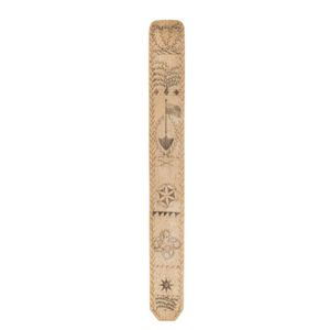 A scrimshaw whalebone busk, 19th century engraved with an…