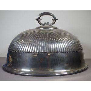 Victorian Elkington & Co silver plated meat cover, with date…