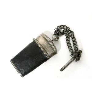 A 19th century French chatelaine etui, the silver plate and…