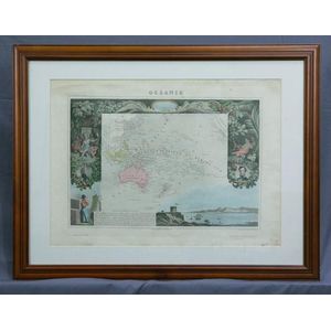 Map, Oceania, 1861. By Raimond Bonheur from Atlas Universel…