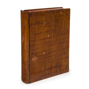 An antique Australian book box, fiddle back maple and pine,…