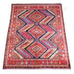 Afghan Belutsch Baluch Carpet Hand Knotted 120x210 Red Patterned Wool 