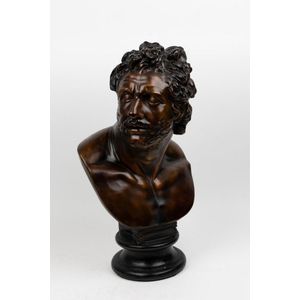 A bronzed ceramic bust of Zeus, 72 cm high. Provenance:…