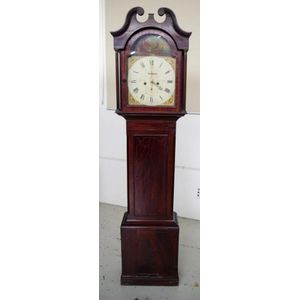 Georgian Scottish inlaid mahogany longcase clock with 8 day&hellip;