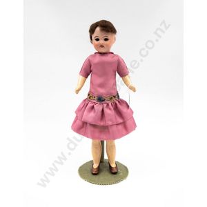 SFBJ bisque doll, stationary dark pupiless eyes, open/closed…