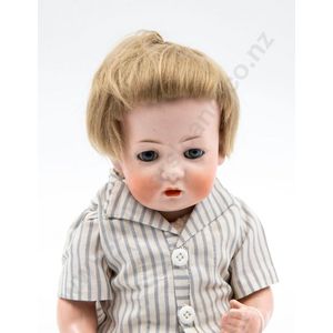 Bruno Schmidt bisque character baby doll, blue sleeping eyes,…
