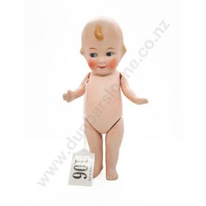 German all bisque character doll, with painted features moving…