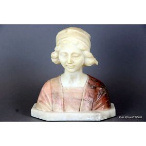 Musicians Bust of Chopin With Alabaster Base -  Sweden