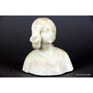 Musicians Bust of Chopin With Alabaster Base -  Sweden