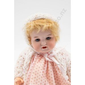 Armand Marseille bisque character baby doll, blue sleeping eyes…