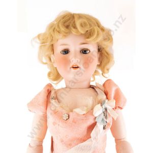 Armand Marseille bisque doll, blue sleeping eyes with lashes,…